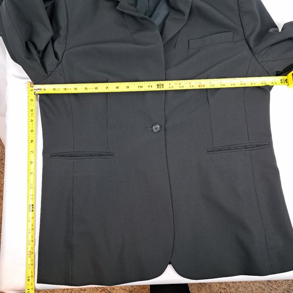 Land's End Black Single Button Closure Wool Blend  Blazer Size 18 Tall - Picture 14 of 15